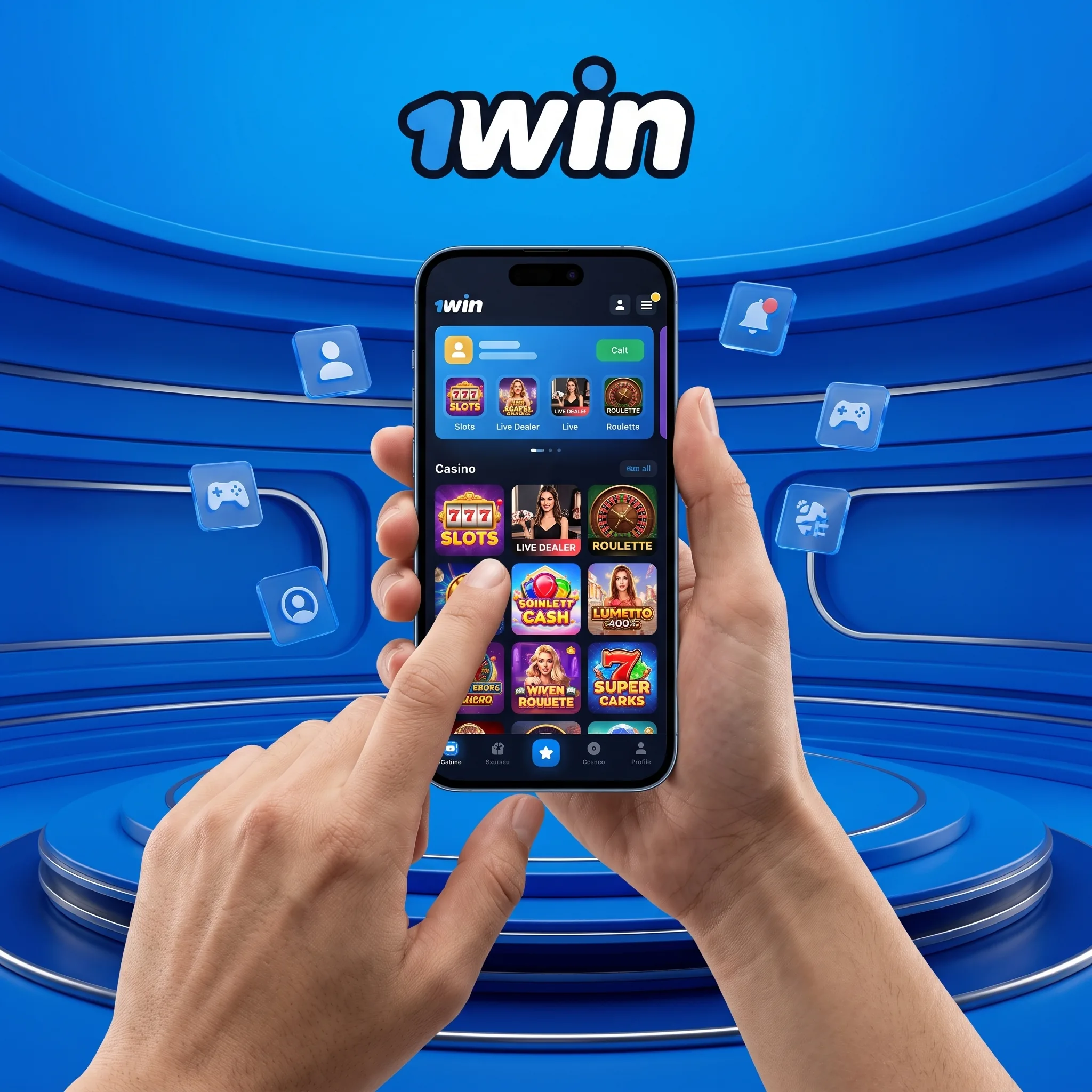 Illustration de l’application mobile 1win